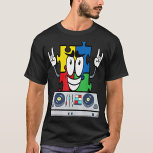 Dj Autisme Bewustzijn Cute Puzzelstuk Jongens Meis T-shirt