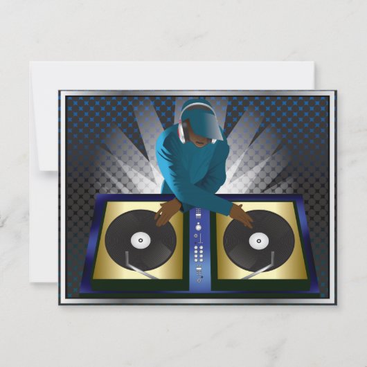 DJ Bachelor Bachelorette Surprise Party Uitnodigin Kaart (Voorkant)