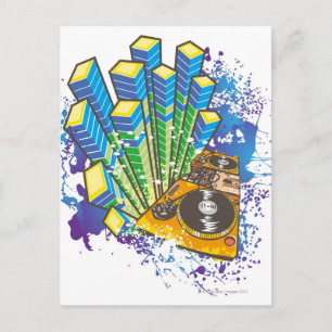 DJ-bedieningspaneel Briefkaart
