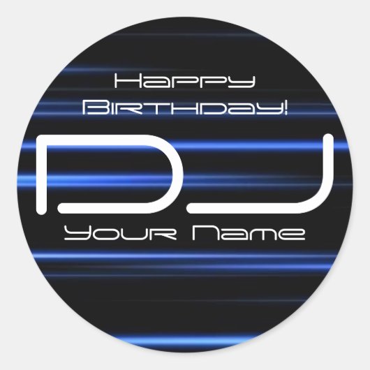 DJ Birthday Sticker (Voorkant)