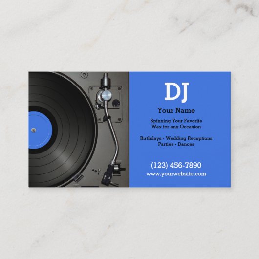 DJ Blue Visitekaartje (Voorkant)