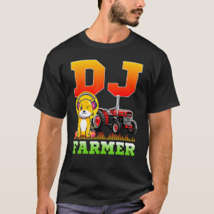 Dj Boer Kat Boerderij Bestuurder Tractor Muziek Ho T-shirt