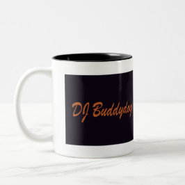 DJ buddydog banner mug Tweekleurige Koffiemok