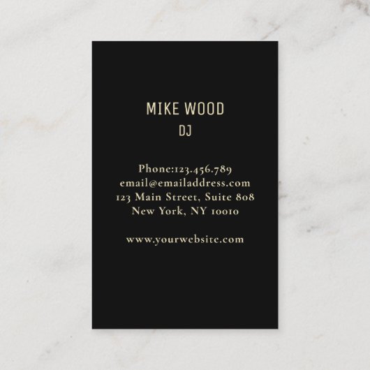 DJ Carte de visite (Dos)