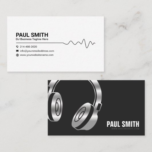 DJ Carte de visite, DJ Event Service, Animation (Devant / Derrière)