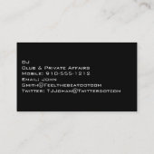 DJ - Cartes de visite professionnels de l'explosio (Dos)