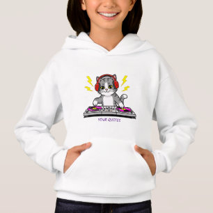 DJ Cat Cartoon – Illustration d'un amateur de musi