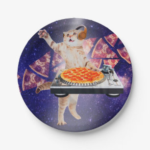 DJ Cat Platenspeler Mixer Papieren Bordje