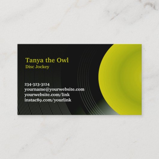DJ CD Achtergrond Visitekaartje (Voorkant)