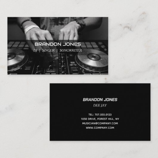 DJ Console Custom Professional Visitekaartje (Voorkant / Achterkant)
