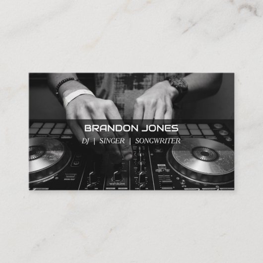 DJ Console Custom Professional Visitekaartje (Voorkant)