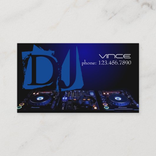 DJ cool, Musique, Club, Carte de visite (Devant)