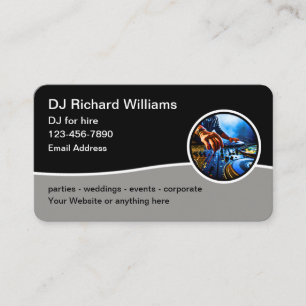 DJ cool Pour L'Location Carte de visite Moderne