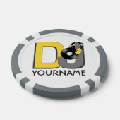 DJ custom monogram poker chips (Enkel)