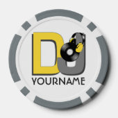 DJ custom monogram poker chips (Achterkant)
