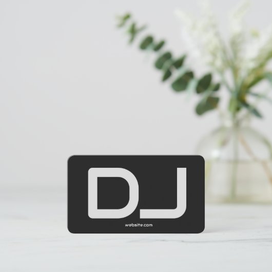 DJ Custom QR Code Premium Contactkaartje (Staand voorkant)