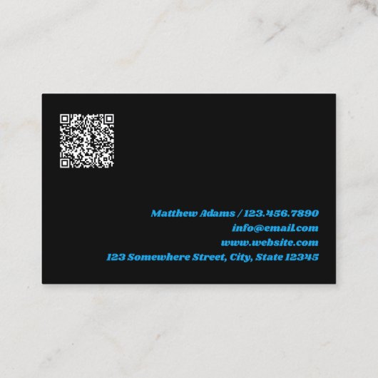 DJ Custom QR Code Visitekaartje (Achterkant)