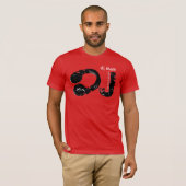 DJ d.j. Muziek HeadPhone T-shirt (Voorkant volledig)
