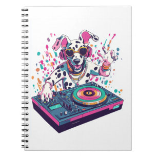 DJ Dalmatiër � EDM Rave Feest Hond Notitieboek