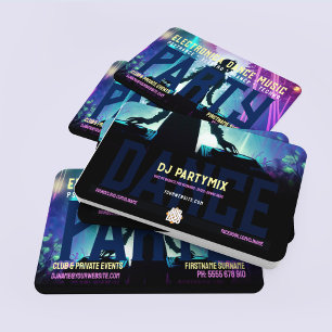 DJ Dance Party Forest Rave Twen Decks Visitekaartje