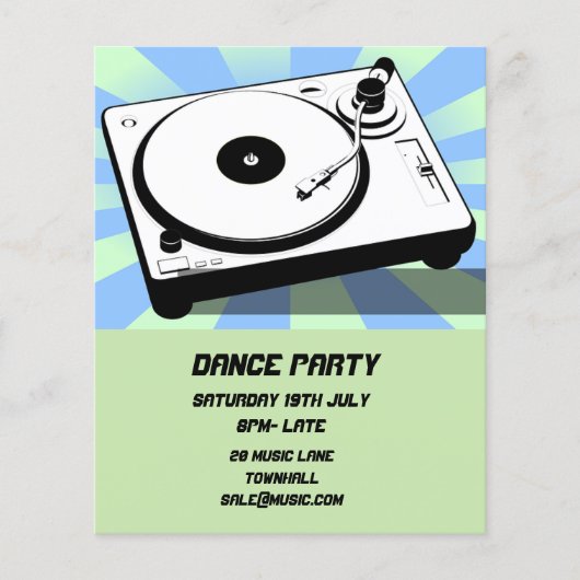 DJ Dance Party Nightclub disco Flyer (Voorkant)