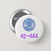 dj DAX logo Ronde Button 5,7 Cm (Voorkant /achterkant)
