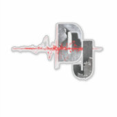 DJ De muziek voelen Sticker (Voorkant)