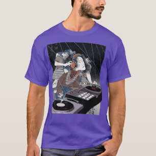 DJ deejay hoofdtelefoon Samurai afspelen muziek sc T-shirt