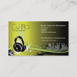 DJ - deejay muziek coördinator Visitekaartje