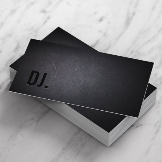 DJ Deejay Professional Black Bold Text Elegant Visitekaartje