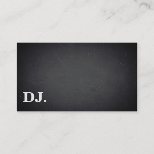 DJ Deejay Professional, gebold tekst, zwart, moder Visitekaartje (Voorkant)