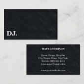 DJ Deejay Professional Vette Tekst Cool Zwart Mode Visitekaartje (Voorkant / Achterkant)