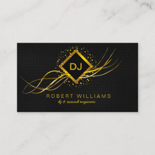 DJ Deejay professionele gouden nep-muziekleraar Visitekaartje
