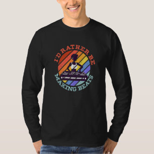  DJ Deejay Retro Music Platenspeler Hoofdtelefoon T-shirt