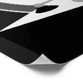 DJ die vinyl draait op het dek Poster (Hoek)