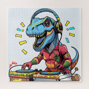 DJ Dino Party Art Puzzel