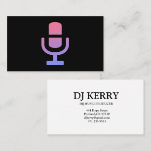 DJ Disc Jockey Elektronisch Visitekaartje