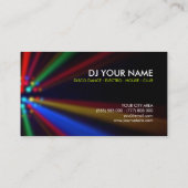 DJ Disco Beams Lights visitekaartje (Achterkant)