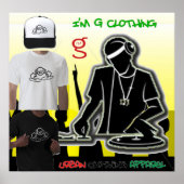 DJ Disk Jockey Poster van I'm G Clothing (Voorkant)
