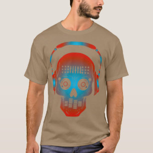 DJ Disk Jockey Skull Design for Platenspeler Mixer T-shirt