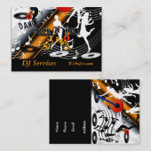 DJ Disque carte de visite DJ Dance Dance Music Par (Devant / Derrière)