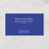 DJ - Djay muziekcoördinator Visitekaartje (Achterkant)