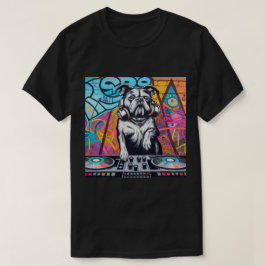 DJ Dog Graffiti Street Draaitafel Mixen T-shirt