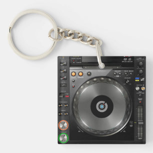 DJ draaischijf-sleutelhanger voor verwisselbare DJ Sleutelhanger