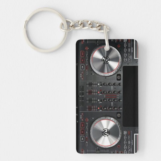 DJ draaischijf-sleutelhanger voor verwisselbare DJ Sleutelhanger (Voorkant)
