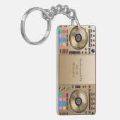 DJ draaischijf-sleutelhanger voor verwisselbare DJ Sleutelhanger (Voorkant Links)