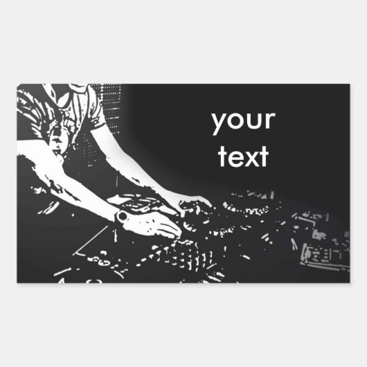 DJ draaitafel Sticker (Voorkant)