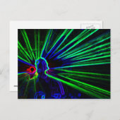 DJ en Laser Lights briefkaart (Voorkant / Achterkant)
