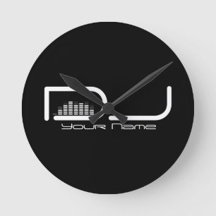 DJ Equalizer Wall Clock Ronde Klok