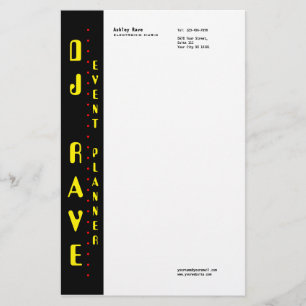 DJ Event Planner Stationery Briefpapier